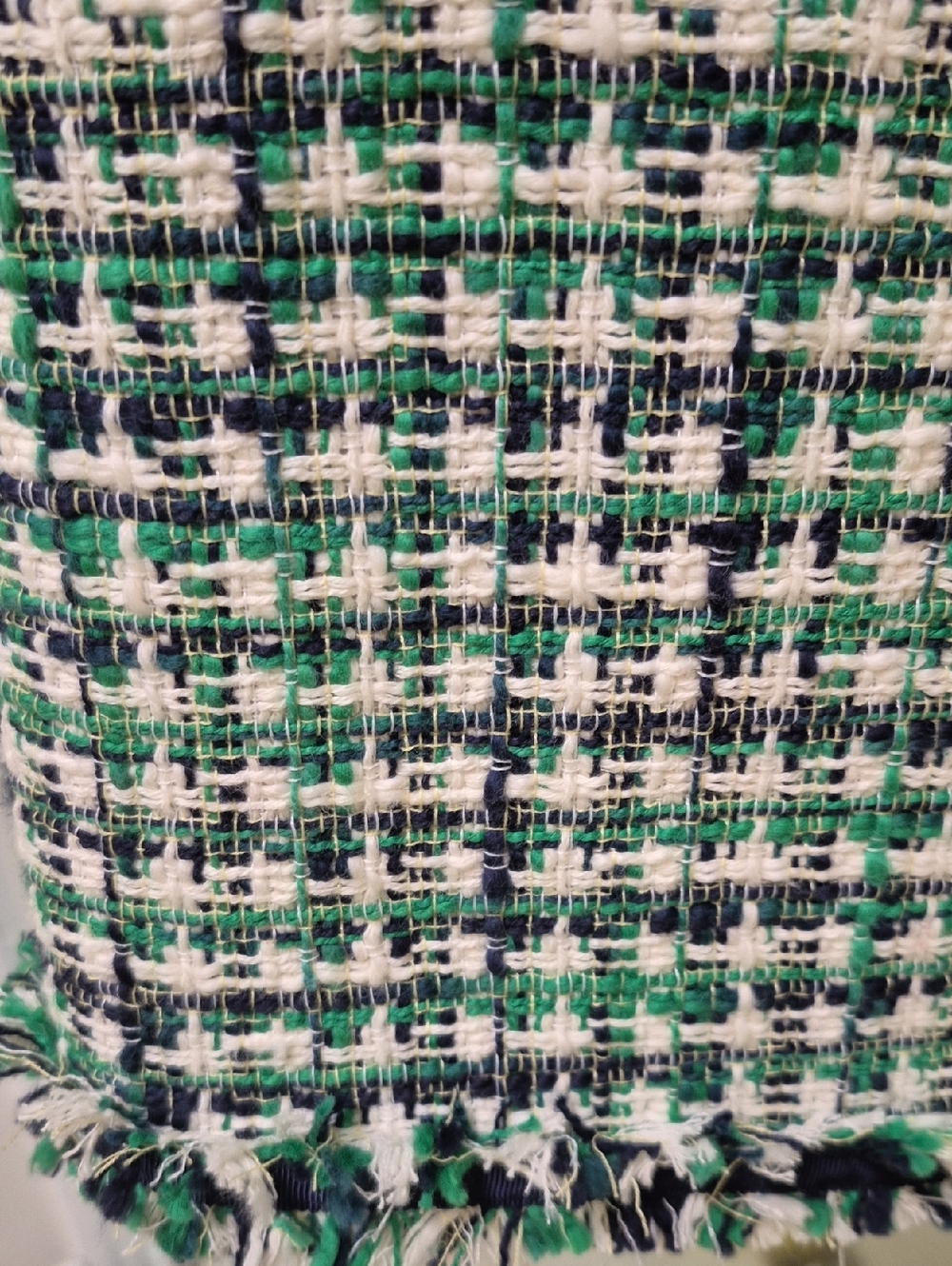 NWOT Kate Spade Green,Black, White Short Sleeve Tweed Dress Sz.6 - Picture 4 of 8
